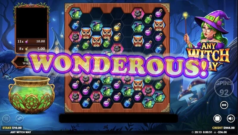Any Witch Way - big win in Free Games with multipliers